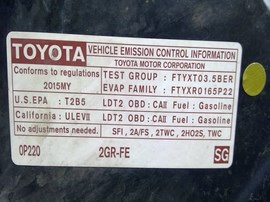 2015 TOYOTA HIGHLANDER, BLACK, XLE MODEL, 3.5L, AWD.  Z25255